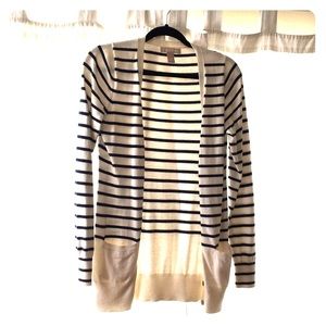 Banana Republic blue/white striped cardigan Size S